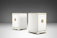 Load image into Gallery viewer, Exceptional Pair of Ricardo Lynn Side Cabinets / End Tables with Gold Trim Detailing, c. 1970s-ABT Modern
