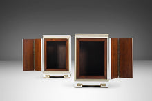 Load image into Gallery viewer, Exceptional Pair of Ricardo Lynn Side Cabinets / End Tables with Gold Trim Detailing, c. 1970s-ABT Modern
