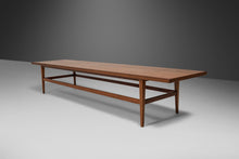 Load image into Gallery viewer, Extra Long Mid Century Modern Coffee Table / Bench in Walnut, c. 1960&#39;s-ABT Modern

