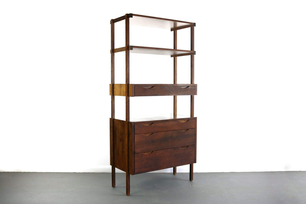 Gorgeous Mid Century Modern Free Standing Wall Unit / Room Divider in Walnut-ABT Modern