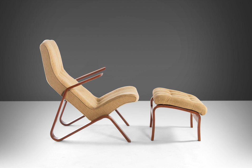 Grasshopper Chair and Ottoman Attributed to Eero Saarinen for Knoll, USA-ABT Modern