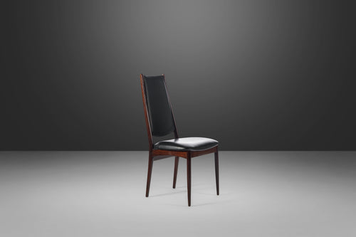 High-Back Mid Century Modern Desk Chair / Side Chair in Afromosia, Denmark, c. 1960's-ABT Modern