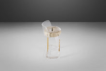 Load image into Gallery viewer, Hollywood Regency Bar Stool / Drafting Stool in Lucite and Brass Attributed to Leon Frost, Bar Height, c. 1970s-ABT Modern
