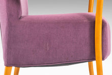 Load image into Gallery viewer, Italian Purple Setee Sofa after Guglielmo Ulrich with Blonde Oak Frame and Original Purple Fabric-ABT Modern
