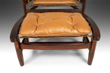 Load image into Gallery viewer, Jean Gillon &#39;Jangada&#39; Lounge Chair and Ottoman in Jacaranda and Leather, Brazil, c. 1960s-ABT Modern
