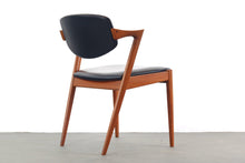 Load image into Gallery viewer, Kai Kristiansen Model 42 Side Chairs in Teak with Original Black Vinyl, Denmark-ABT Modern
