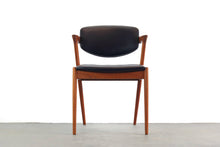 Load image into Gallery viewer, Kai Kristiansen Model 42 Side Chairs in Teak with Original Black Vinyl, Denmark-ABT Modern
