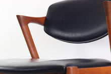 Load image into Gallery viewer, Kai Kristiansen Model 42 Side Chairs in Teak with Original Black Vinyl, Denmark-ABT Modern
