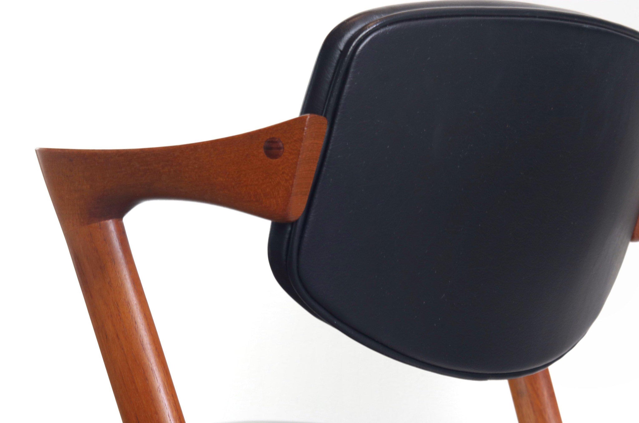 Kai Kristiansen Model 42 Side Chairs in Teak with Original Black