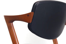 Load image into Gallery viewer, Kai Kristiansen Model 42 Side Chairs in Teak with Original Black Vinyl, Denmark-ABT Modern
