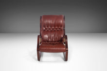 Load image into Gallery viewer, Koivutaru Bentwood Chair &amp; Matching Ottoman in Afromosia and Oxblood Red Leather by Esko Pajamies for ASKO, Finland, c. 1970&#39;s-ABT Modern

