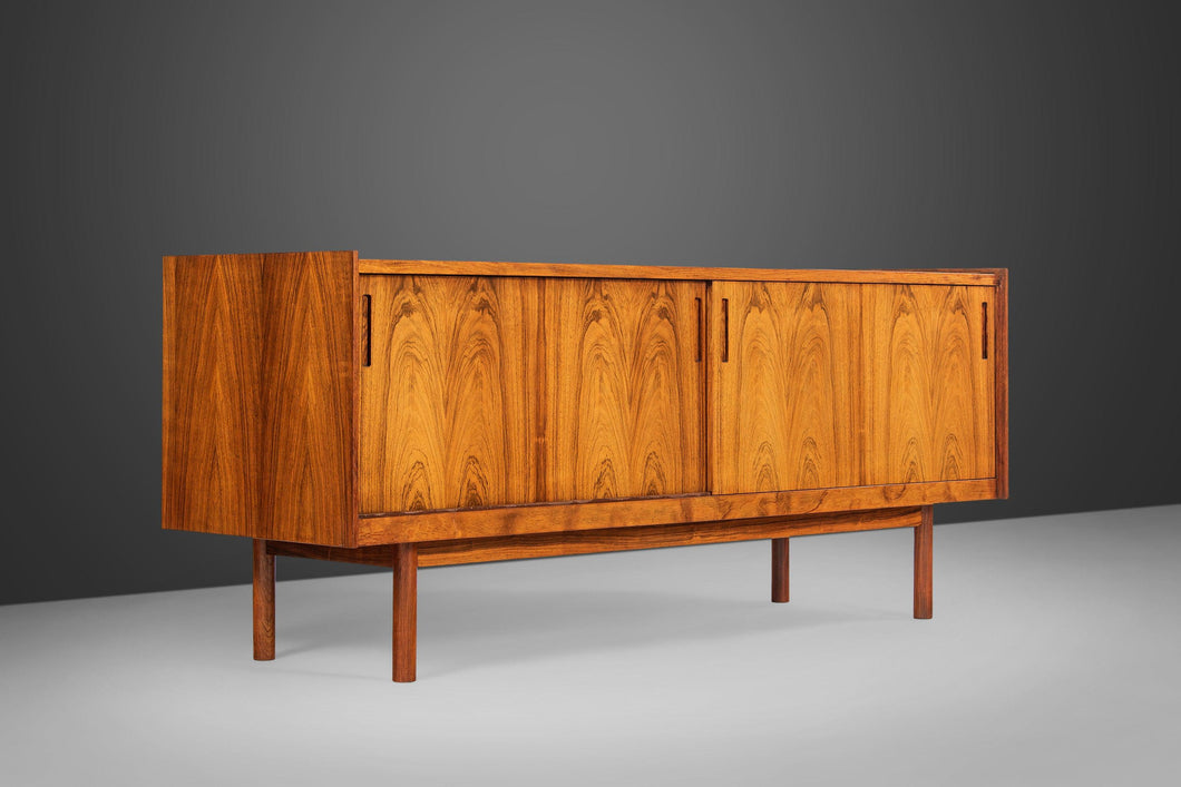 Low Profile Credenza / Sideboard in Rosewood by Clausen & Son for Brande Mobelfabrik, Denmark, c. 1960's-ABT Modern