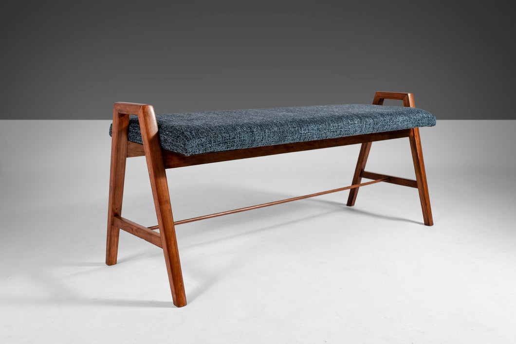 Made to Order / Custom Mid-Century Modern Style Long Piano Bench Paired Well with the Baldwin Acrosonic Piano-ABT Modern