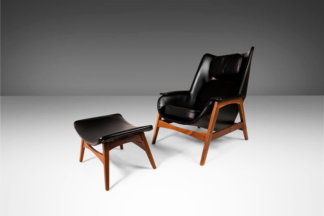 Malabar Chair - Model 800 Lounge Chair and Ottoman Set by Galloway's, USA, c. 1960's-ABT Modern