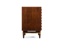 Load image into Gallery viewer, Merton Gershun for American of Martinsville Walnut Dresser with Brass Detailing-ABT Modern
