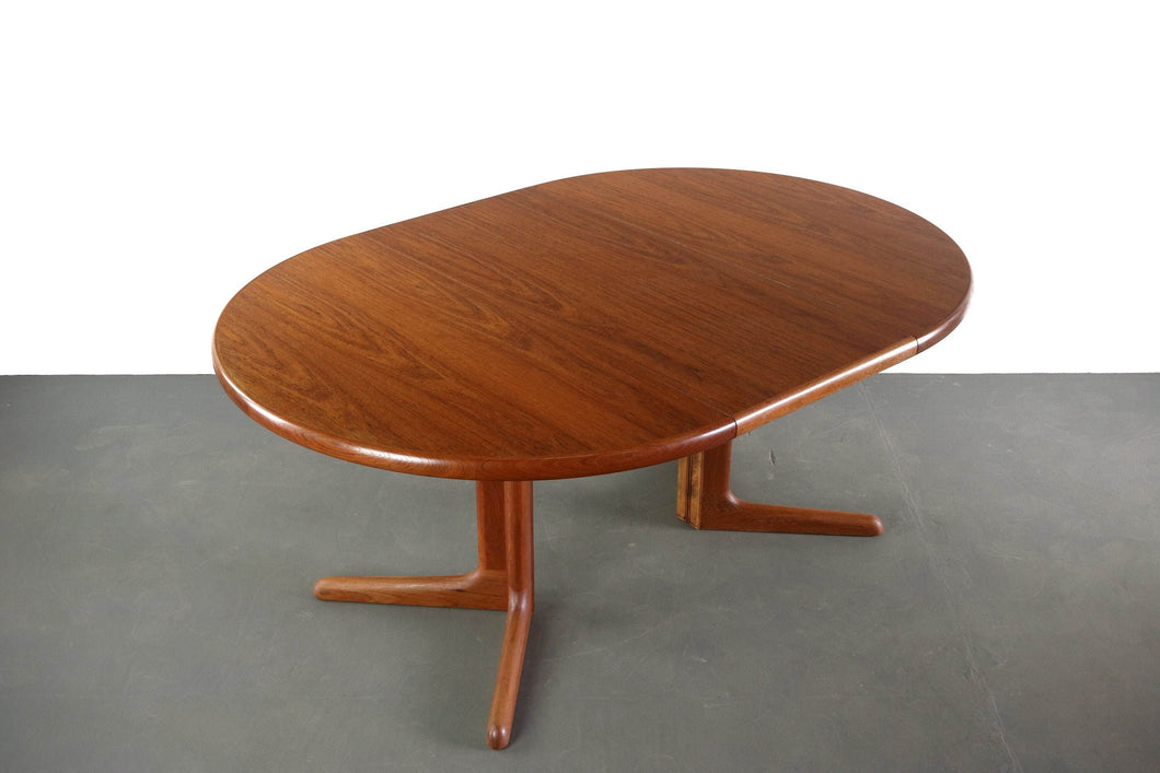 Mid Century Danish Modern Glostrup Teak Dining Table w/ Leaf-ABT Modern