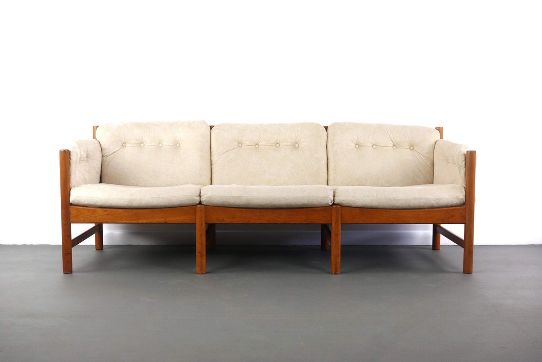 Mid Century Danish Modern Sofa in Solid Old Age Teak by Jydsk Mobelvaerk-ABT Modern