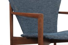 Load image into Gallery viewer, Mid Century Modern Angular Arm Chair in Deep Walnut attributed to Jens Risom-ABT Modern
