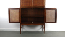 Load image into Gallery viewer, Mid Century Modern Bar / Cabinet In Stunning Walnut with Cane Front Doors-ABT Modern
