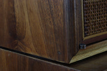 Load image into Gallery viewer, Mid Century Modern Bar / Cabinet In Stunning Walnut with Cane Front Doors-ABT Modern
