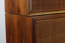 Load image into Gallery viewer, Mid Century Modern Bar / Cabinet In Stunning Walnut with Cane Front Doors-ABT Modern
