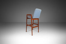 Load image into Gallery viewer, Mid Century Modern Bar Stool in Solid Teak by Benny Linden, c.1970s-ABT Modern
