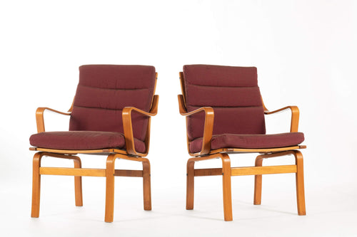 Mid Century Modern Bentwood Lounge Chairs by Gote Mobler, Sweden-ABT Modern