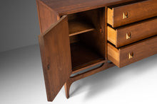 Load image into Gallery viewer, Mid Century Modern Brasilia Buffet Credenza in Walnut by Broyhill, USA, c. 1960s-ABT Modern
