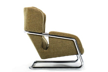 Load image into Gallery viewer, Mid Century Modern Chrome-Tubed Lounge Chair in Original Fabric-ABT Modern
