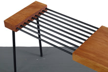 Load image into Gallery viewer, Mid Century Modern Coffee Table / Mud Room Bench in Butcher Block and Metal, c. 1960s-ABT Modern
