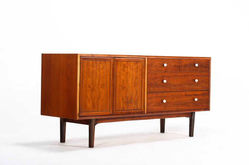 Mid Century Modern Drexel Declaration Credenza / Dresser By Kipp Stewart in Walnut-ABT Modern