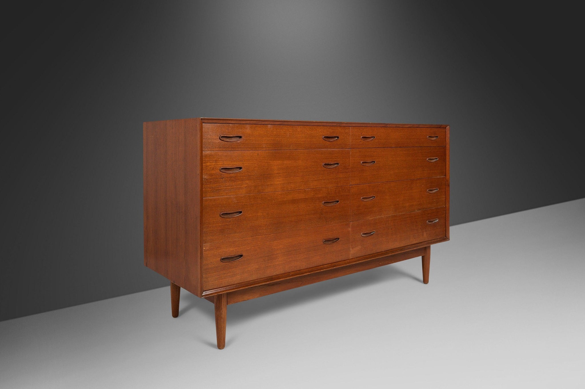 danish modern teak dresser Danish Modern Teak Medium Size Tallboy Dresser enliven mart