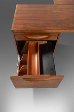 Load image into Gallery viewer, Mid Century Modern Executive Desk with Return in Walnut by Jens Risom, USA, c. 1960s-ABT Modern
