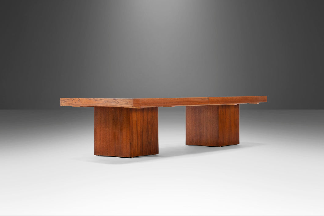 Mid Century Modern Expanding Coffee Table in Walnut & Formica by John Keal for Brown Saltman, USA, c. 1960's-ABT Modern