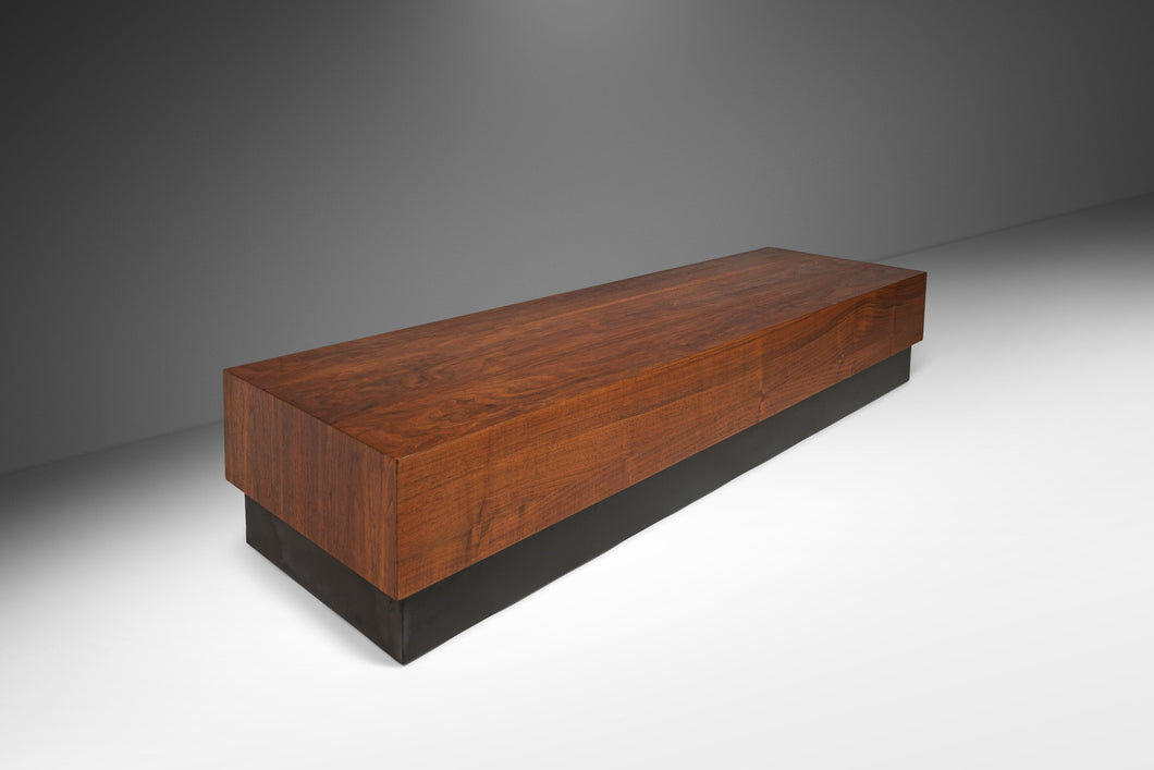 Mid Century Modern Floating Cube Brutalist Coffee Table in Walnut by Adrian Pearsall for Craft Associates, USA, c. 1960's-ABT Modern