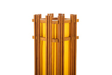 Load image into Gallery viewer, Mid Century Modern Floor Lamp in Original Orange Fabric in Style of Frank Llloyd Wright-ABT Modern
