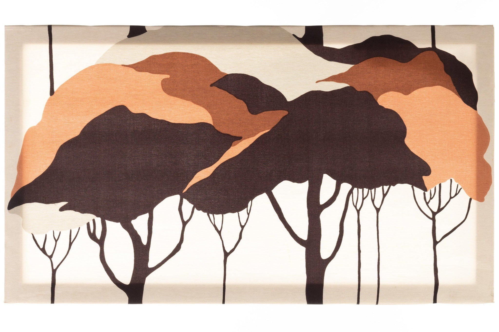 Mid Century Modern Forest Print Art Attributed to Marjatta