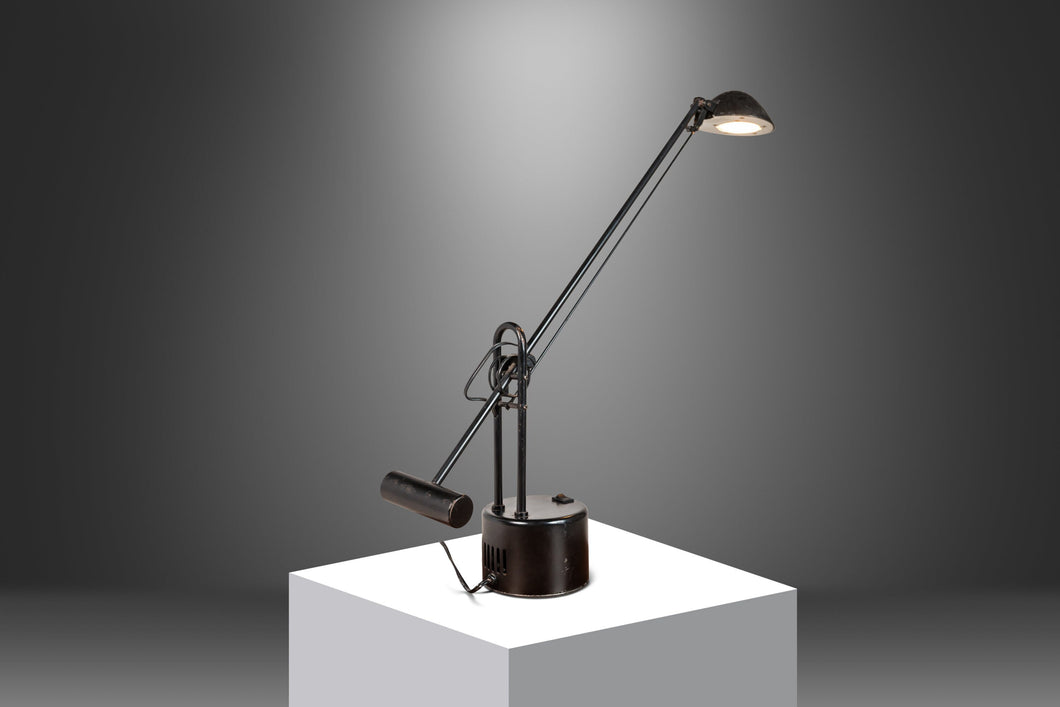 Mid Century Modern Industrial Counterbalance Halogen Desk Lamp, USA, c. 1980's-ABT Modern