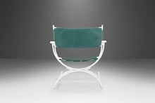 Load image into Gallery viewer, Mid Century Modern Rocking Chair in Forest Green Canvas on Wrought Iron Metal Base After Tony Paul, c. 1960&#39;s-ABT Modern
