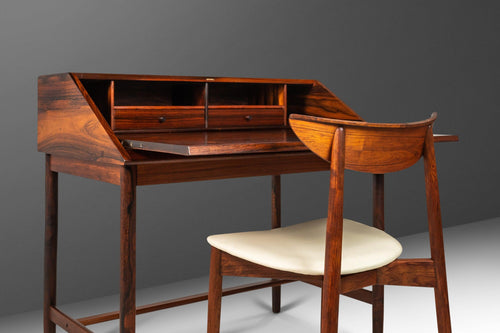 Mid Century Modern Secretary Desk in Rosewood by Brode Blindheim for Sykkylven, Norway, c. 1960's-ABT Modern