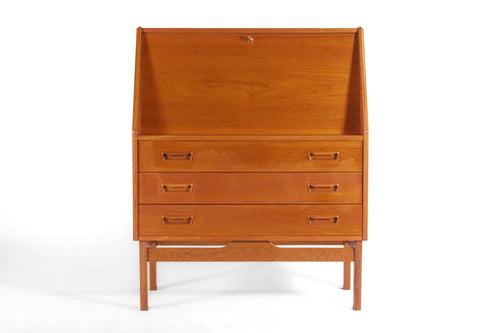 Mid Century Modern Secretary Desk in Teak by Drylund-ABT Modern