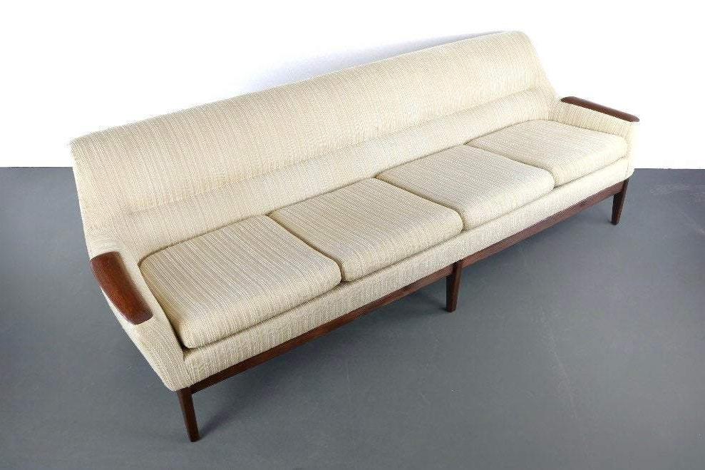 Mid Century Modern Swedish 4-Seater Sofa in Exquisite Walnut-ABT Modern