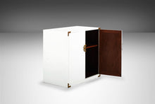 Load image into Gallery viewer, Mid Century White Hollywood Regency Cabinet in White with Gold Accents, c. 1970s-ABT Modern
