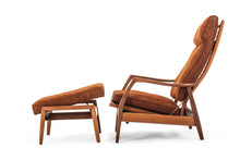 Load image into Gallery viewer, Milo Baughman Lounge Chair / Recliner with Ottoman in Original Brown Fabric-ABT Modern
