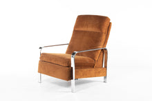 Load image into Gallery viewer, Milo Baughman Suede and Chrome Lounge Chair / Recliner-ABT Modern
