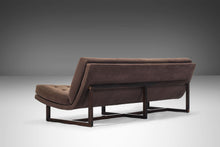 Load image into Gallery viewer, Milo Baughman Three Seat Scoop Sofa / Couch in Original Mocha Brown on Walnut Frame, USA, c. 1970&#39;s-ABT Modern

