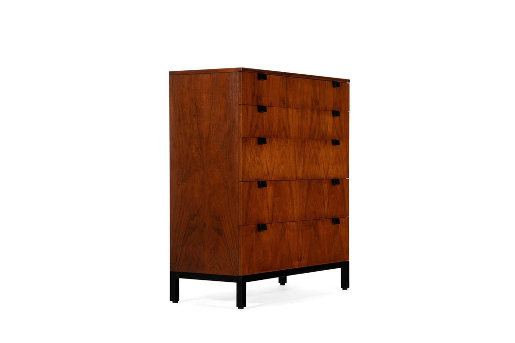 Milo Baughman for Directional Five Drawer Highboy Dresser in Walnut-ABT Modern