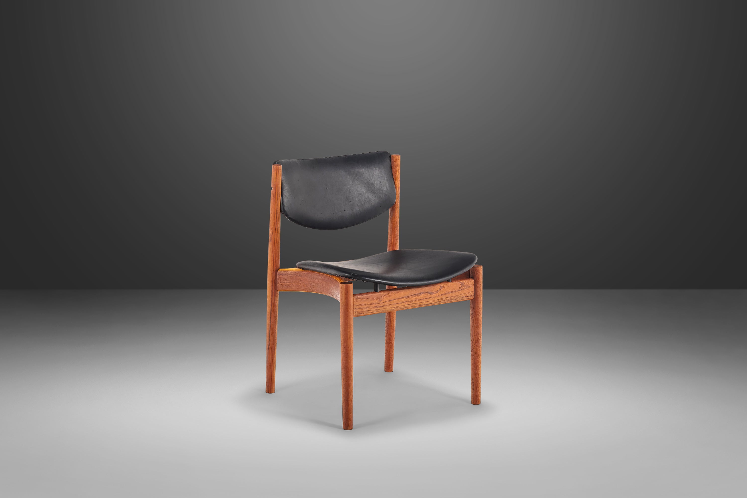 Model 197 Side / Desk Chair in Walnut & Leather by Finn Juhl for Franc