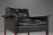 Load image into Gallery viewer, Model 500 Lounge Chair in Rosewood &amp; Aged Black Leather by Hans Olsen for CS Møbler, Denmark, c. 1960&#39;s-ABT Modern
