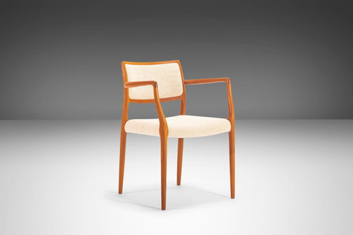 Model 65 Chair in Teak w/ Original Upholstery by Niels Moller for J.L. Mollers Mobelfabrik, Denmark, c. 1960's-ABT Modern